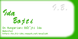 ida bojti business card